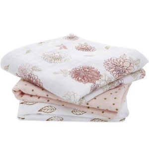 achetez Lot de 3 langes en coton Dahlias (70 x 70 cm) aden + anais au meilleur prix en promo