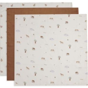 achetez Lot de 3 langes en coton Farm (70 x 70 cm) Jollein au meilleur prix en promo