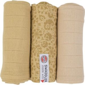 achetez Lot de 3 langes en coton Flower Tribe Sand (70 x 70 cm) Lodger au meilleur prix en promo
