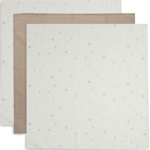 achetez Lot de 3 langes en coton Stargaze Biscuit (70 x 70 cm) Jollein au meilleur prix en promo