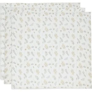 achetez Lot de 3 langes en coton Wild Flowers (70 x 70 cm) Jollein au meilleur prix en promo
