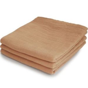 achetez Lot de 3 langes en coton bio Fall Yellow (60 x 60 cm) Mushie au meilleur prix en promo