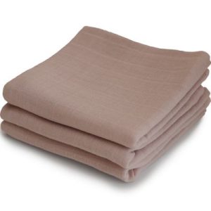 achetez Lot de 3 langes en coton bio Natural (60 x 60 cm) Mushie au meilleur prix en promo