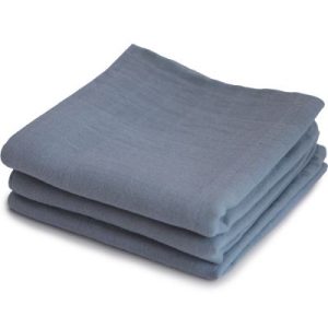 achetez Lot de 3 langes en coton bio Tradewinds (60 x 60 cm) Mushie au meilleur prix en promo