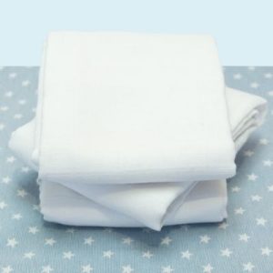 achetez Lot de 3 langes en coton bio blanc (60 x 60 cm) Kadolis au meilleur prix en promo