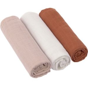 achetez Lot de 3 langes en mousseline Cozy Home Rose