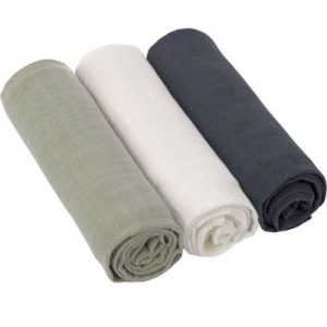 achetez Lot de 3 langes en mousseline Cozy Home Vert
