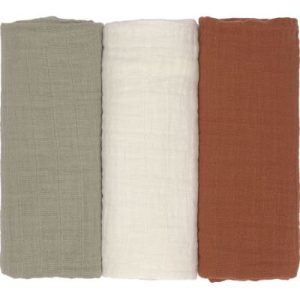 achetez Lot de 3 langes en mousseline Little Forest (60 x 60 cm) Lässig au meilleur prix en promo