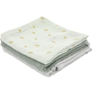 achetez Lot de 3 langes en mousseline de coton Dreamy Dashes (55 x 55 cm) Trixie au meilleur prix en promo