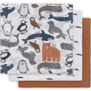 achetez Lot de 3 langes hydrophiles Polar (70 x 70 cm) Jollein au meilleur prix en promo
