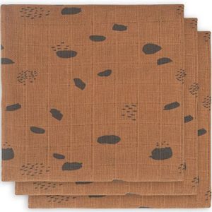 achetez Lot de 3 langes hydrophiles Spot caramel (70 x 70 cm) Jollein au meilleur prix en promo