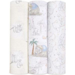 achetez Lot de 3 maxi langes My Darling Dumbo (120 x 120 cm) aden + anais au meilleur prix en promo