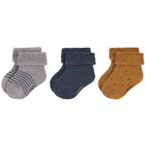 achetez Lot de 3 paires de chaussettes bébé en coton bio bleu (pointure 15-18) Lässig au meilleur prix en promo
