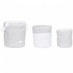 achetez Lot de 3 paniers de toilette Lily grey (18 x 21 cm) Sauthon au meilleur prix en promo
