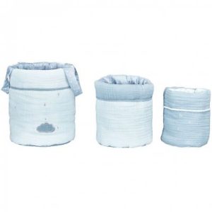 achetez Lot de 3 paniers de toilette Lily mint (18 x 21 cm) Sauthon au meilleur prix en promo