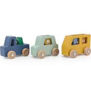 achetez Lot de 3 voitures animaux en bois Trixie au meilleur prix en promo