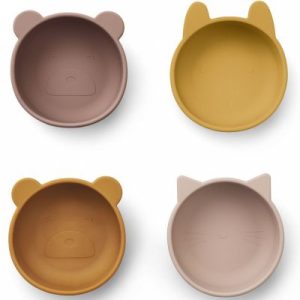achetez Lot de 4 bols en silicone Iggy rose mix Liewood au meilleur prix en promo