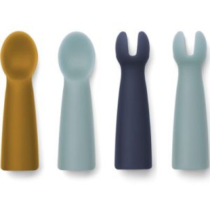 achetez Lot de 4 couverts bébé Terra Sea blue multi mix Liewood au meilleur prix en promo