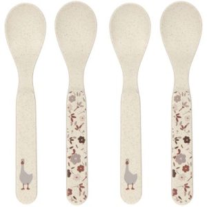 achetez Lot de 4 cuillères Tiny Farmer mouton et oie naturel Lässig au meilleur prix en promo