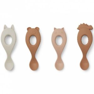 achetez Lot de 4 cuillères en silicone Liva rose mix Liewood au meilleur prix en promo