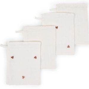 achetez Lot de 4 gants de toilette coeurs dorés Childhome au meilleur prix en promo