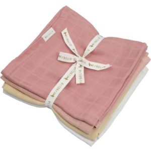 achetez Lot de 4 langes en mousseline de coton bio Pastel Flower (60 x 60 cm) Fabelab au meilleur prix en promo