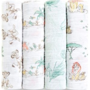 achetez Lot de 4 maxi langes Le roi lion (120 x 120 cm) aden + anais au meilleur prix en promo
