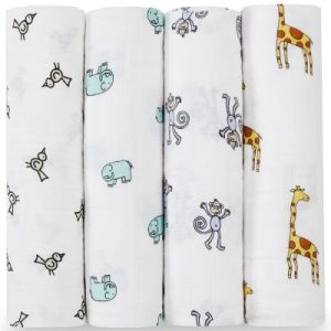 achetez Lot de 4 maxi langes Swaddle animaux Jungle Jam aden + anais au meilleur prix en promo