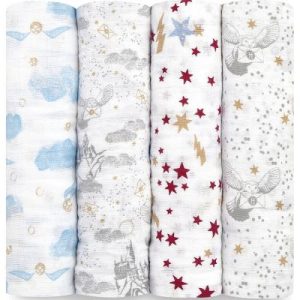 achetez Lot de 4 maxi langes en coton Harry Potter (120 x 120 cm) aden + anais au meilleur prix en promo