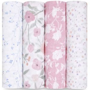 achetez Lot de 4 maxi langes en coton Ma Fleur (120 x 120 cm) aden + anais au meilleur prix en promo