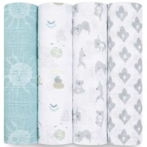 achetez Lot de 4 maxi langes en coton Now + Zen (120 x 120 cm) aden + anais au meilleur prix en promo