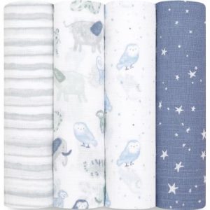 achetez Lot de 4 maxi langes en coton Time to Dream (112 x 112 cm) aden + anais au meilleur prix en promo