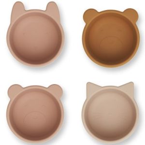 achetez Lot de 4 mini bols en silicone Malene rose multi mix (8 cm) Liewood au meilleur prix en promo