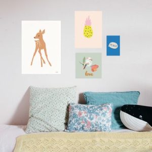 achetez Lot de 4 petites affiches Love (10 x 15 à 40 x 30 cm) Mimi'lou au meilleur prix en promo