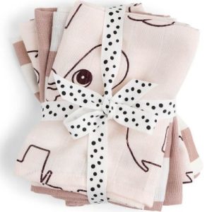 achetez Lot de 5 débarbouillettes en tissu Deer friends Rose (30 x 30 cm) Done by Deer au meilleur prix en promo