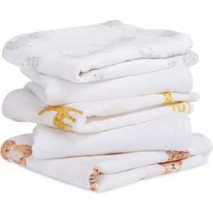 achetez Lot de 5 langes en coton Safari babes (60 x 60 cm) aden + anais au meilleur prix en promo