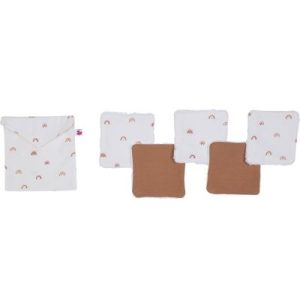 achetez Lot de 5 lingettes lavables Arc-en-ciel BB & Co au meilleur prix en promo