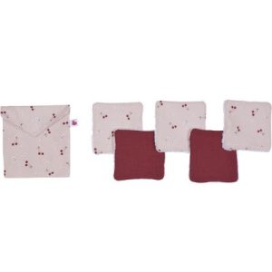 achetez Lot de 5 lingettes lavables Cerise BB & Co au meilleur prix en promo