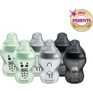 achetez Lot de 6 biberons Closer to Nature Panda & Chouette (260 ml) Tommee Tippee au meilleur prix en promo
