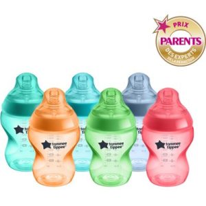 achetez Lot de 6 biberons Closer to Nature multicolores (260 ml) Tommee Tippee au meilleur prix en promo