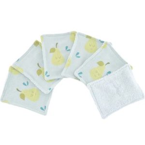 achetez Lot de 6 lingettes lavables Poires (8 x 11 cm) Little Crevette au meilleur prix en promo