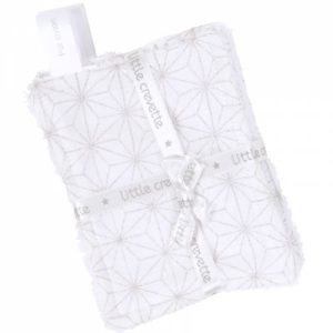 achetez Lot de 6 lingettes lavables Pompom (8 x 11 cm) Little Crevette au meilleur prix en promo