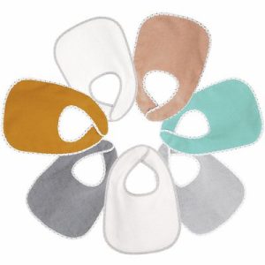 achetez Lot de 7 bavoirs à velcro multicolores Trois Kilos Sept au meilleur prix en promo
