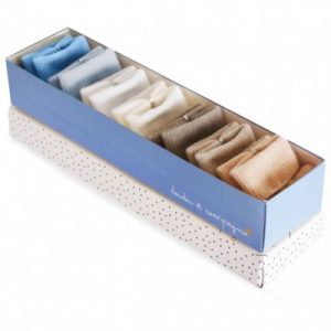 achetez Lot de 7 paires de chaussettes bébé bleu et taupe (0-6mois) Doudou et Compagnie au meilleur prix en promo