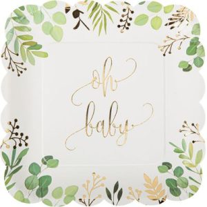 achetez Lot de 8 assiettes en carton Oh Baby Arty Fêtes Factory au meilleur prix en promo