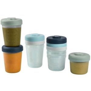 achetez Lot de 8 pots de conservation bleu et vert (150 ml et 250 ml) Béaba au meilleur prix en promo