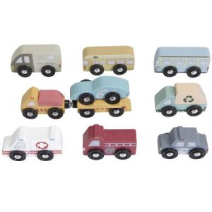 achetez Lot de 9 véhicules en bois Little Dutch au meilleur prix en promo