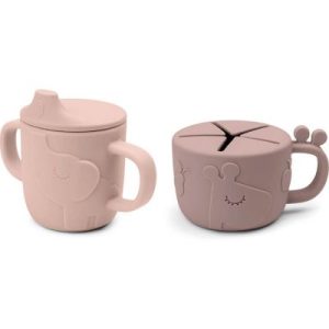 achetez Lot tasse à bec et tasse à goûter Peekaboo Deer friends Rose Done by Deer au meilleur prix en promo