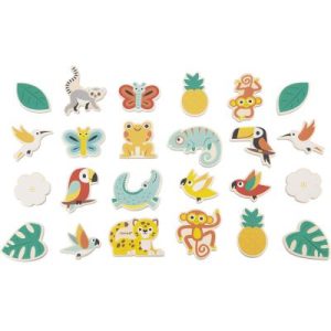 achetez Magnets tropicaux en bois Tropik (24 pièces) Janod au meilleur prix en promo