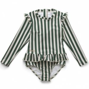 achetez Maillot de bain manches longues Sille rayé vert (1-2 ans) Liewood au meilleur prix en promo